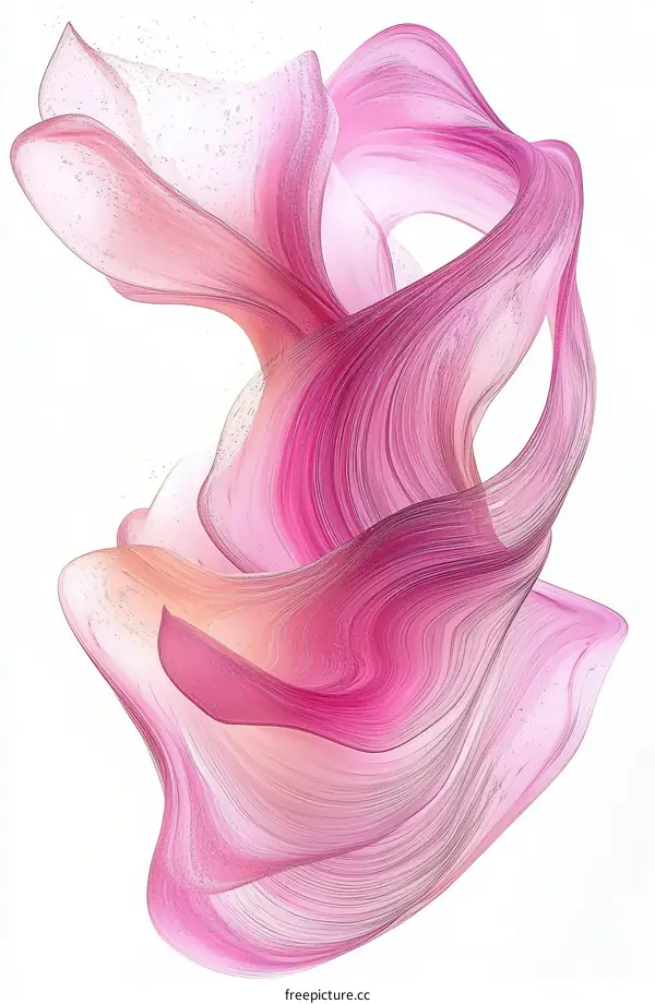 Abstract Pink Flowing Forms