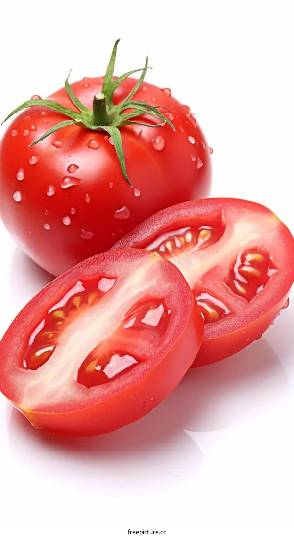 Fresh Tomato Cut in Half - Healthy & Nutritious