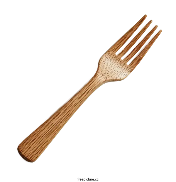 [Transparent Background PNG]Wooden Fork Utensil for Eating