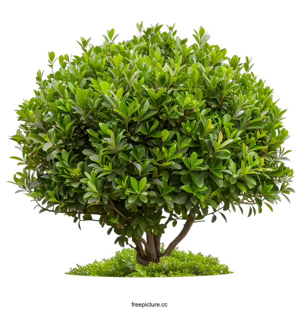 [Transparent Background PNG]Green Bush Isolated on White Background