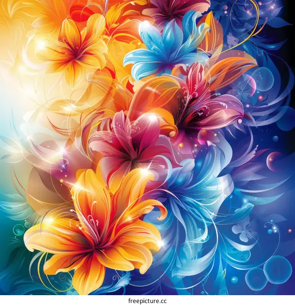 Colorful Garden Flowers in Full Bloom