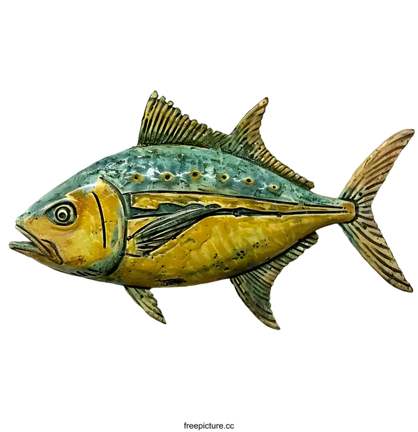 [Transparent Background PNG]Ceramic Fish Wall Art
