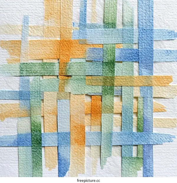 Abstract Watercolor Woven Pattern Design