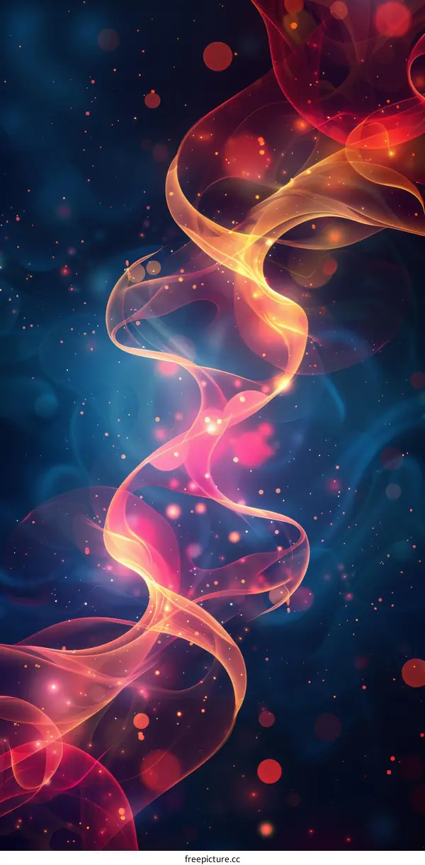 Abstract Colorful Flowing Lines Design