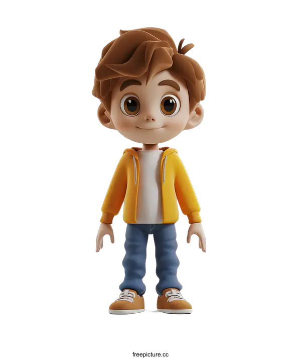 [Transparent Background PNG]3D Cartoon Boy Standing