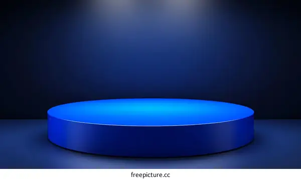 Stylish Blue Round Stage for Product Display