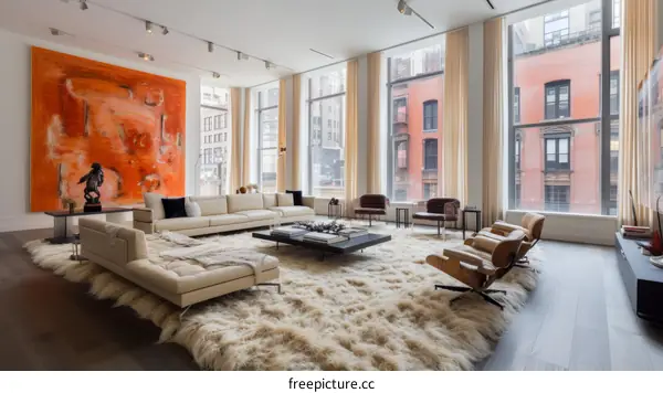 New York City apartment with a modern interior design