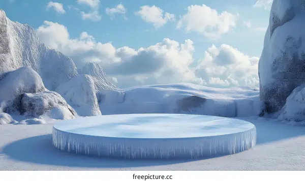 Winter Wonderland Ice Platform Display