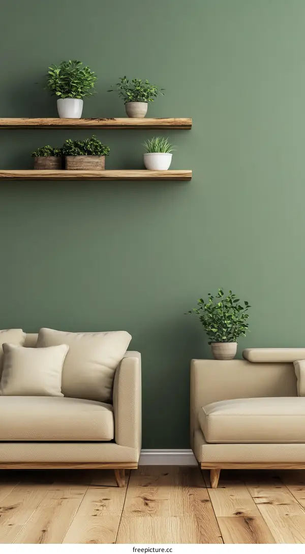 Modern minimalist living room interior design