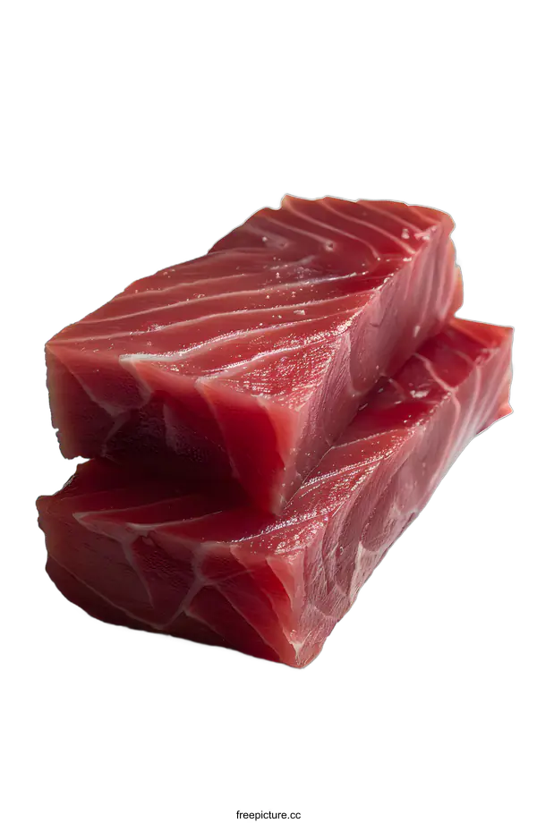 [Transparent Background PNG]Fresh Tuna Steaks on White Background