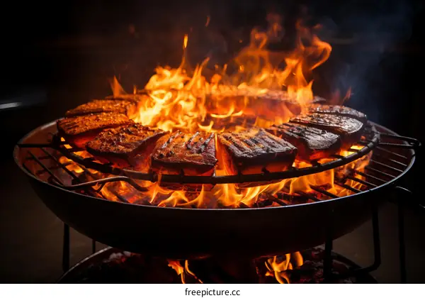 Mouthwatering Grilled Meat on a Grill