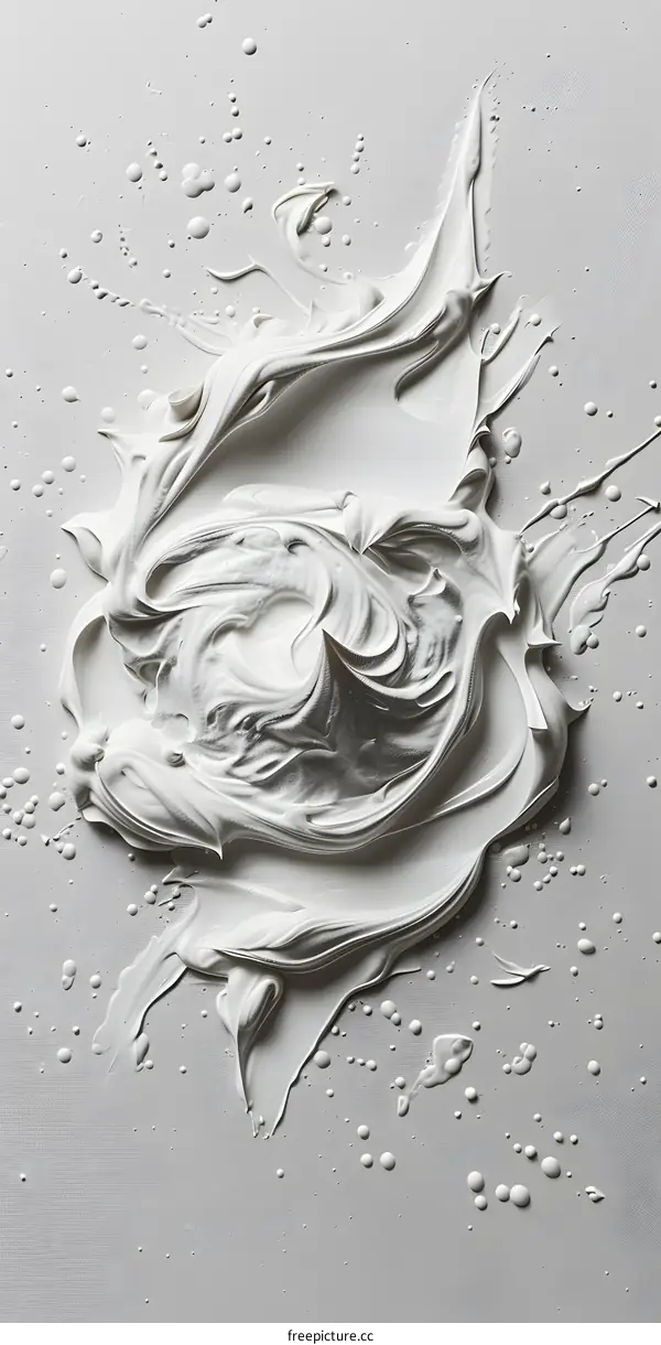 White Oil Paint Closeup