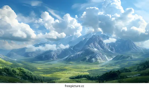 Majestic mountains and rivers