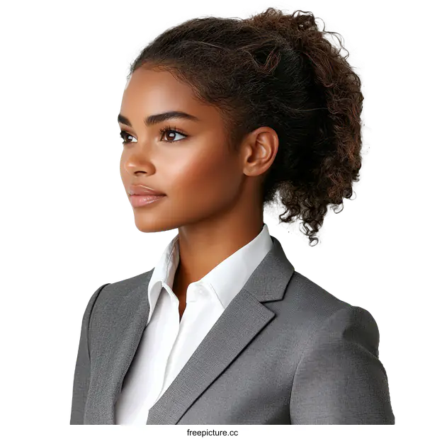 [Transparent Background PNG]Confident Business Woman Portrait