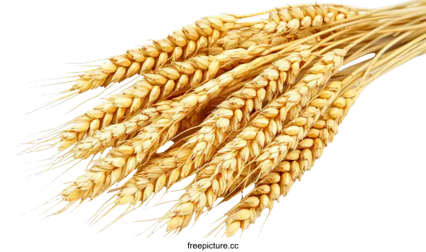 [Transparent Background PNG]Wheat Ears Close Up on White Background