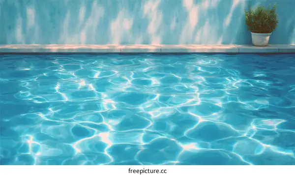 Summer Pool Water Surface Reflection