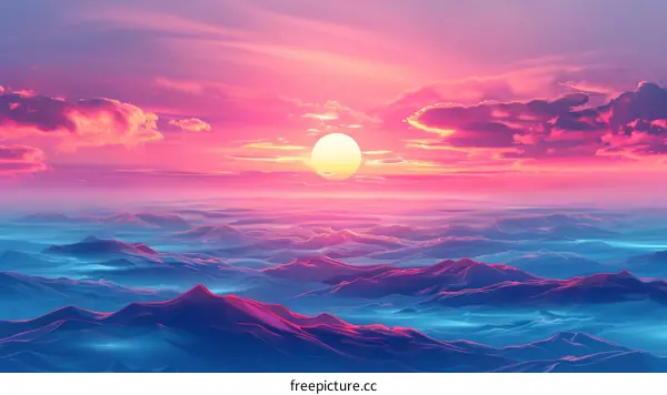 Mountains at Sunset