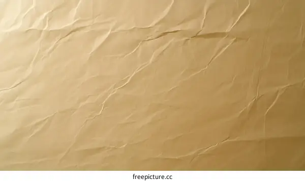 Wrinkled Beige Paper Texture Background
