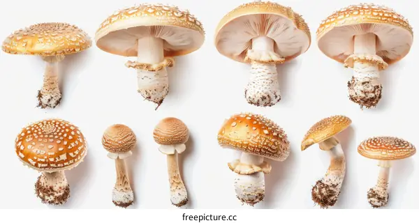 Orange Mushrooms in Nature