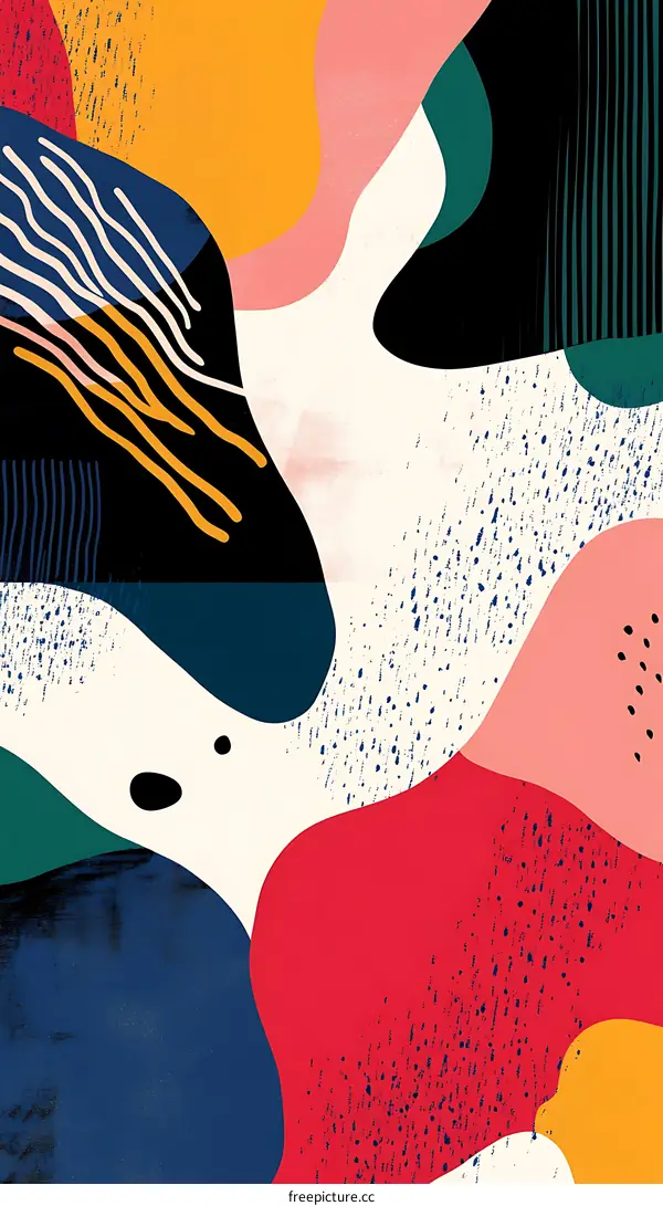 Abstract Colorful Shapes Digital Art