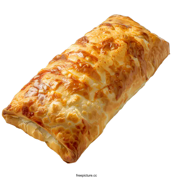 [Transparent Background PNG]A delicious flaky pastry with a creamy cheese and vegetable filling