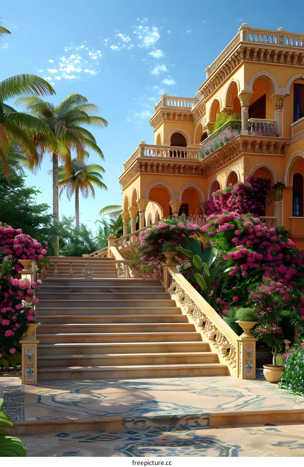 stairs to the mansion