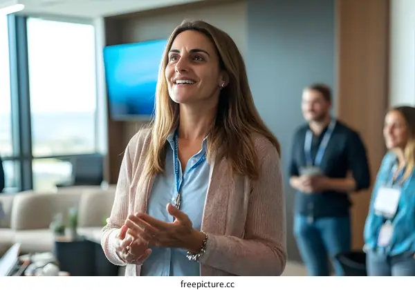 Business Conference Attendee Listening Attentively