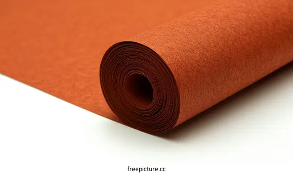 Roll of Orange-Brown Felt Material