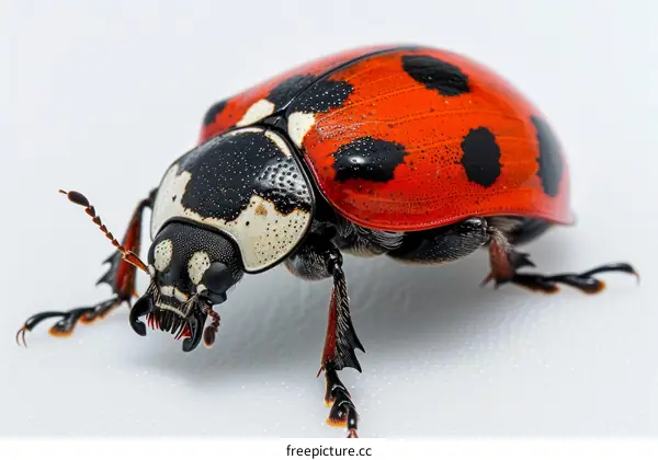 A Red Ladybug with Black Spots