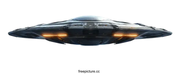 [Transparent Background PNG]Flying Saucer in the Sky Spacecraft