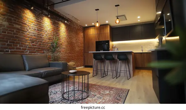 Modern Industrial Apartment Interior Design