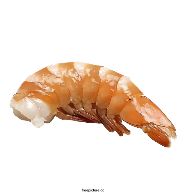 [Transparent Background PNG]A shrimp isolated on a white background