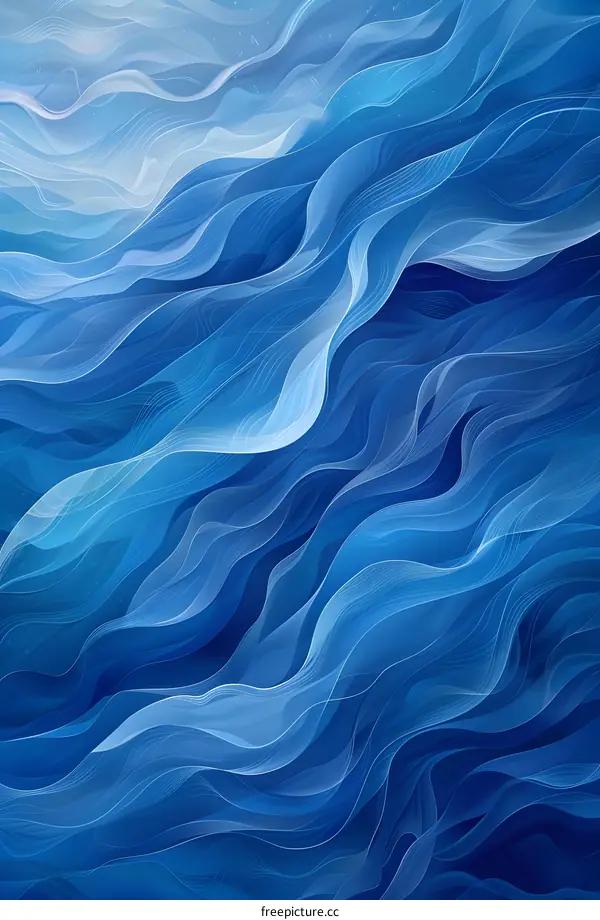 Blue and white abstract painting