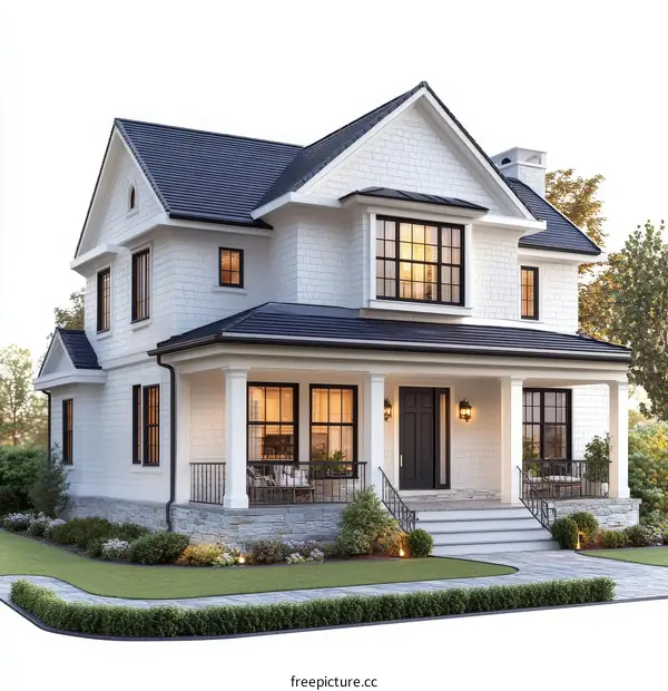 Beautiful American Farmhouse Exterior Design