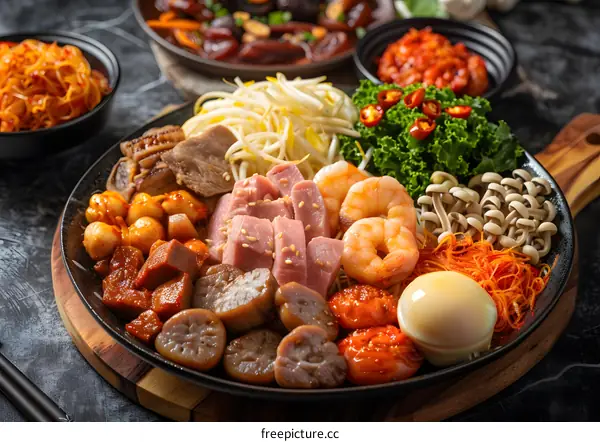 Assorted Korean Hot Pot Ingredients