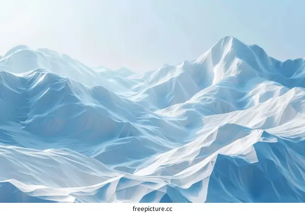 Snowy Mountain Peaks Spanning the Horizon