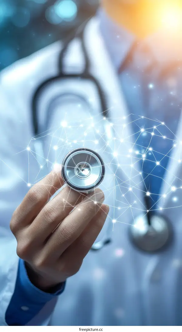 Medical Technology Concept with Stethoscope and Network