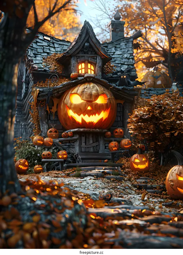Halloween Pumpkin House