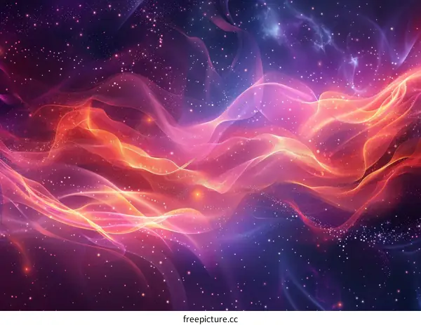 Colorful Nebula in Space