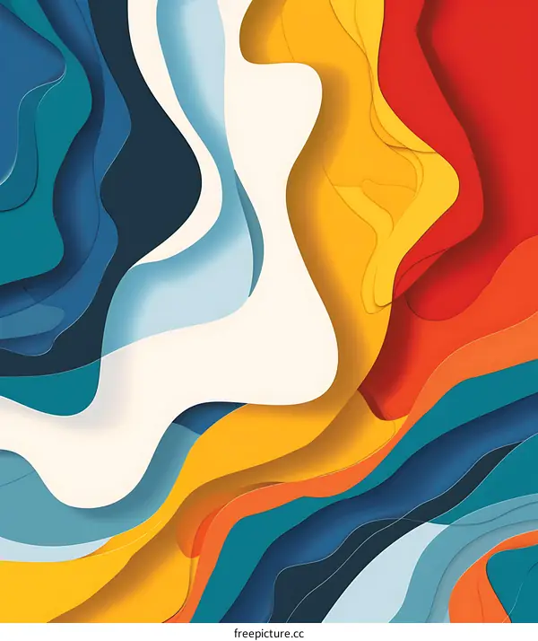 Abstract Colorful Paper Cut Background