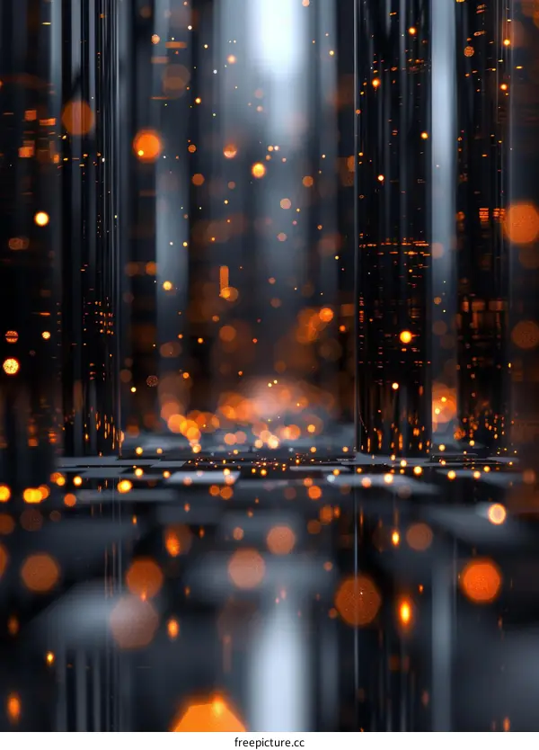 Abstract Futuristic Technology Background with Glowing Circles