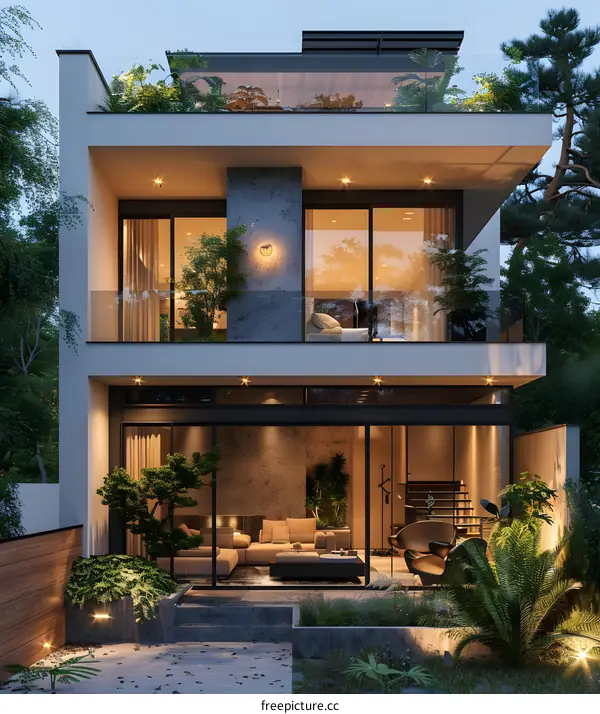 Modern minimalist villa