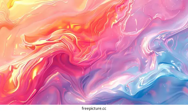 Dreamy Flow: A Symphony of Vibrant Liquid Motion