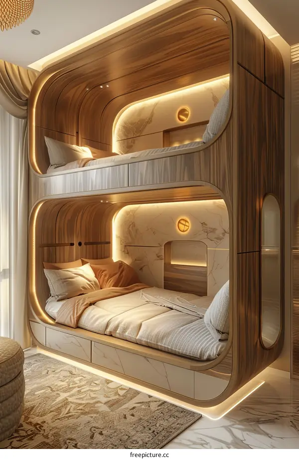 Modern Futuristic Bunk Bed Design