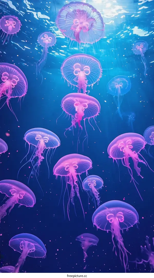 Beautiful Jellyfish Underwater Scene