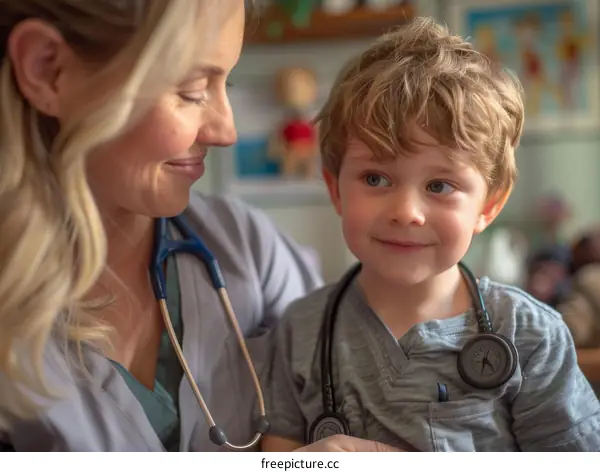 Little Boy with Doctor