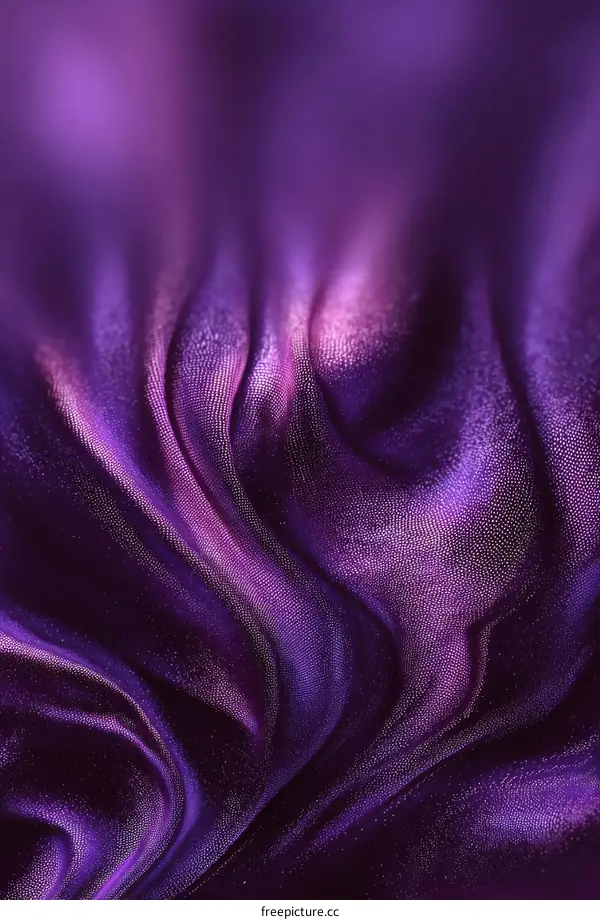 Purple Satin Fabric Texture Close Up