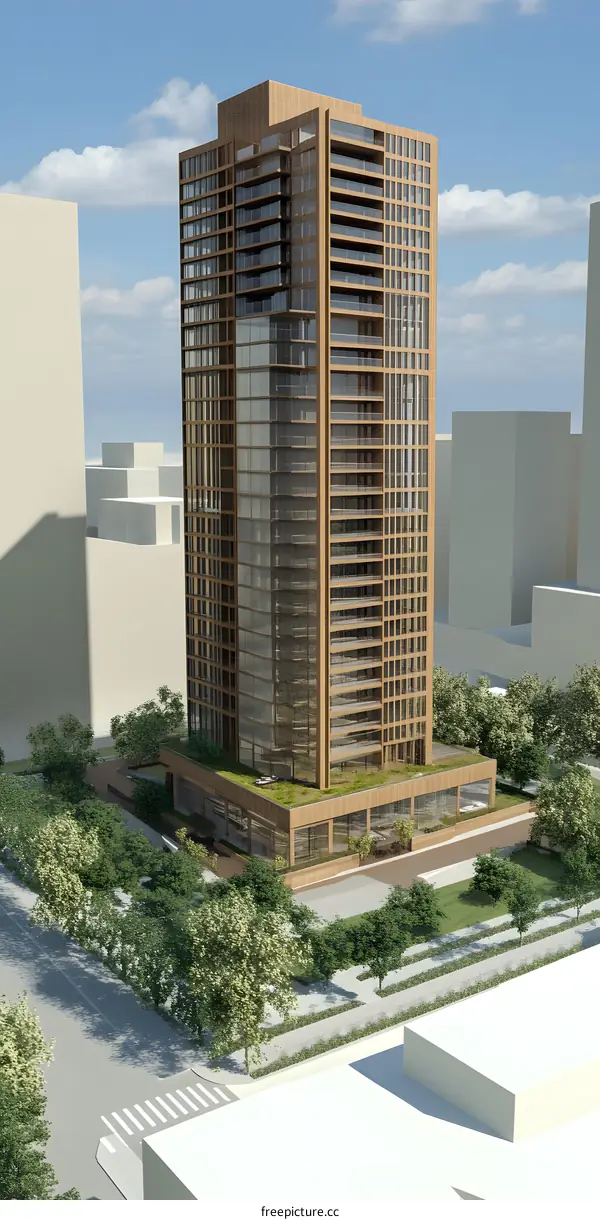 Modern Wooden Apartment Building Design