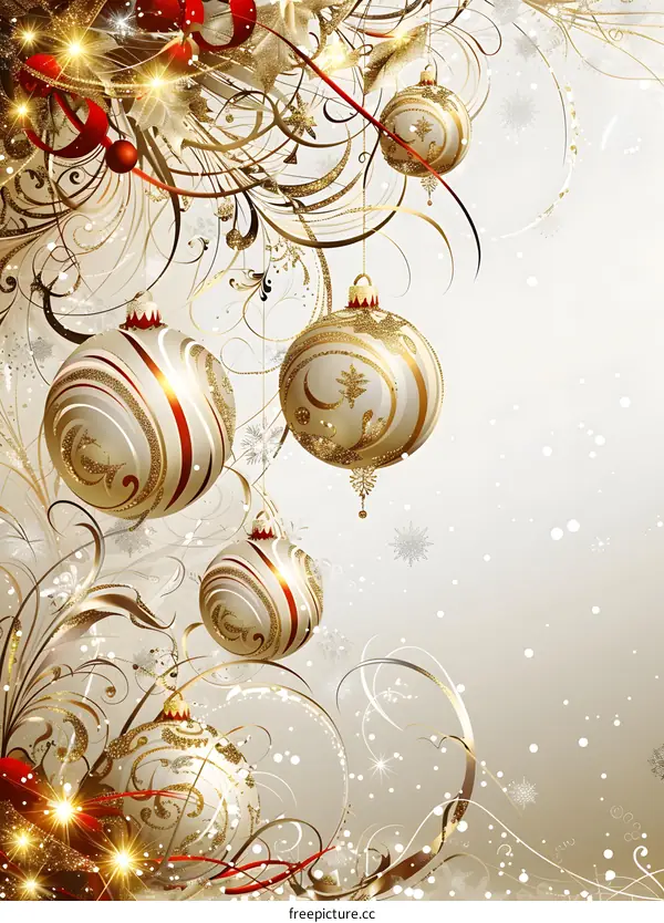 Golden Christmas Decorative Balls