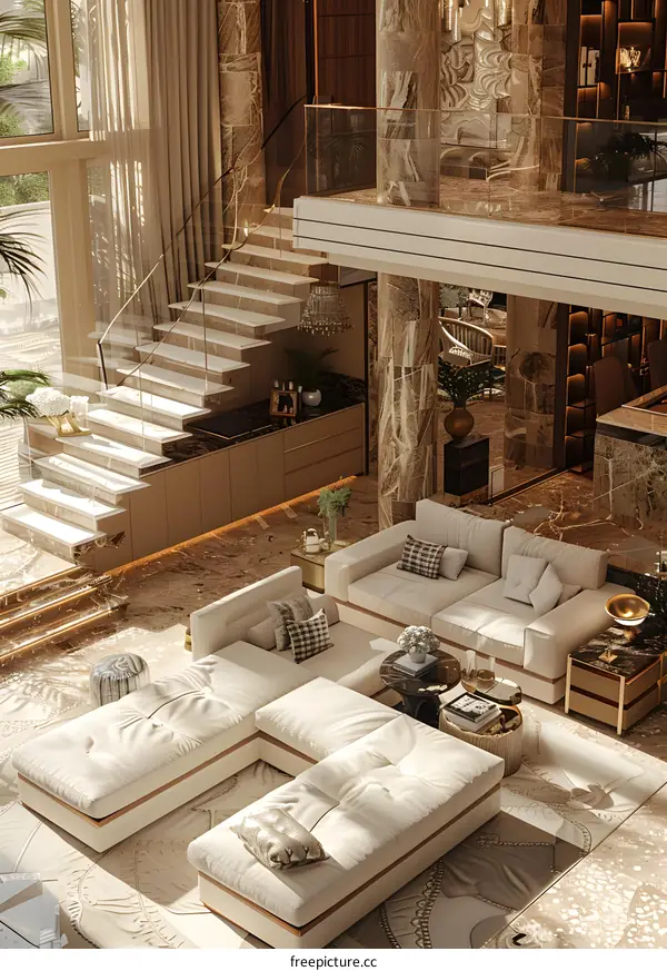 Luxurious Open Plan Living Room Design